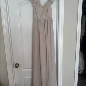 Show Me Your Mumu Elegant Cream/Mauve Maxi Bridesmaid Dress